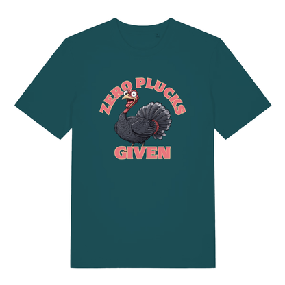 Green Zero Plucks Given women’s funny Christmas t-shirt featuring classic zero plucks turkey print  