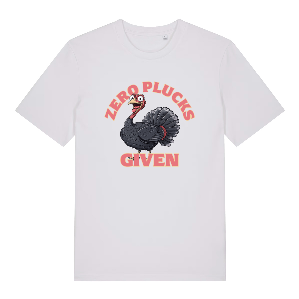 White Zero Plucks Given women’s funny Christmas t-shirt featuring classic turkey attitude print  