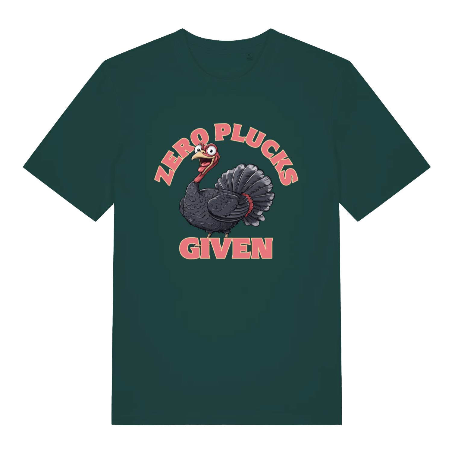 Green Zero Plucks Given men’s funny Christmas t-shirt with bold festive turkey design  
