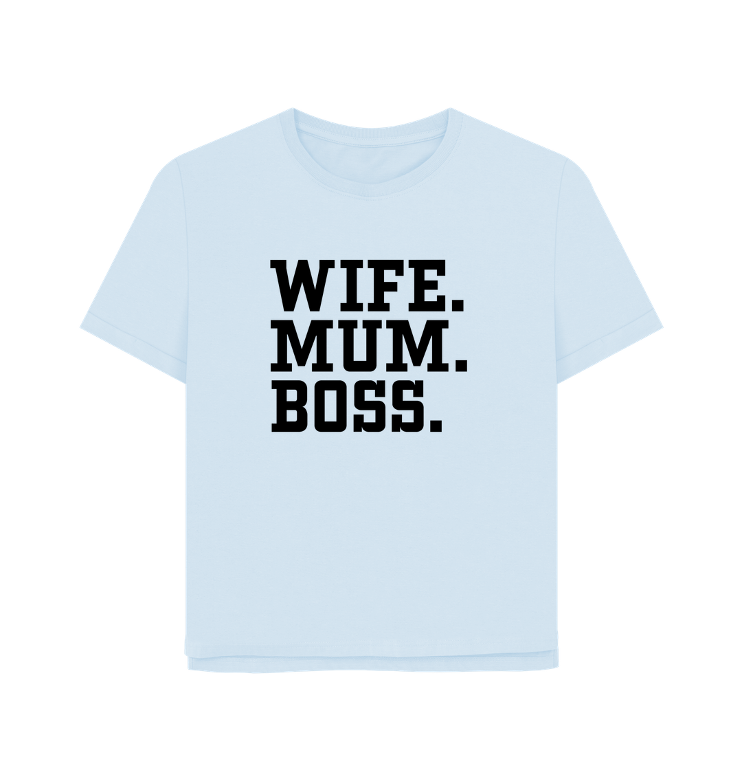 Sky Blue Wife Mum Boss Women's Relaxed Fit T-shirt