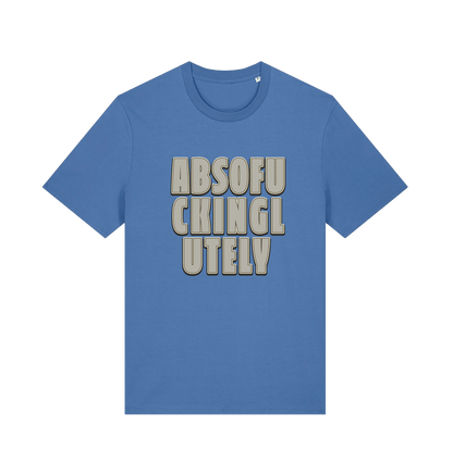 blue t-shirt with a funny slogan