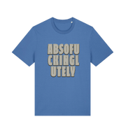 blue t-shirt with a funny slogan