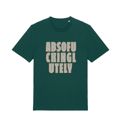 Green t-shirt with a funny slogan 