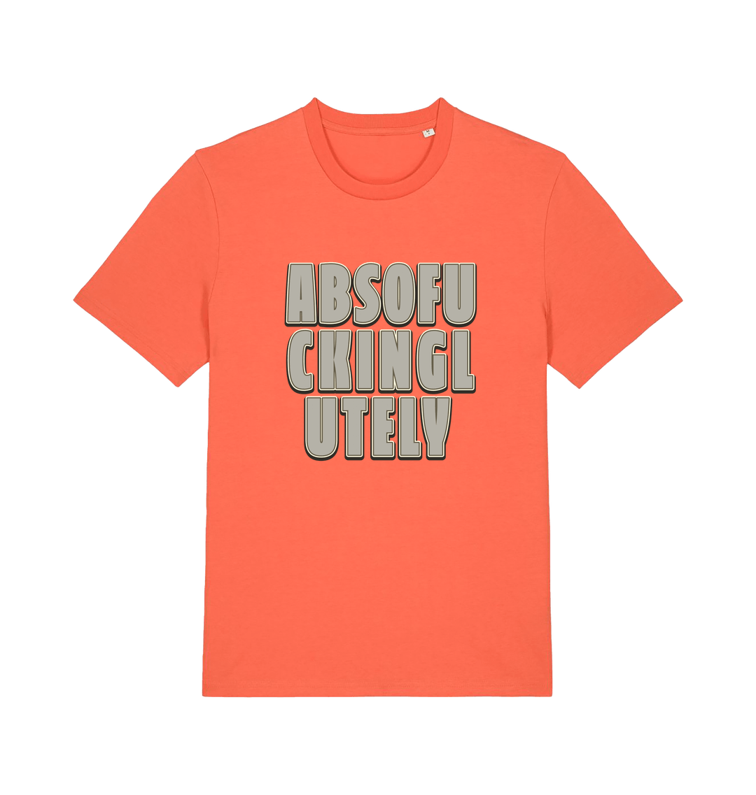 Orange t-shirt with a funny slogan