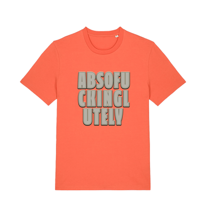 Orange t-shirt with a funny slogan
