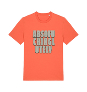 Orange t-shirt with a funny slogan