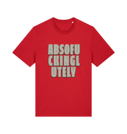 Red t-shirt with a funny slogan 