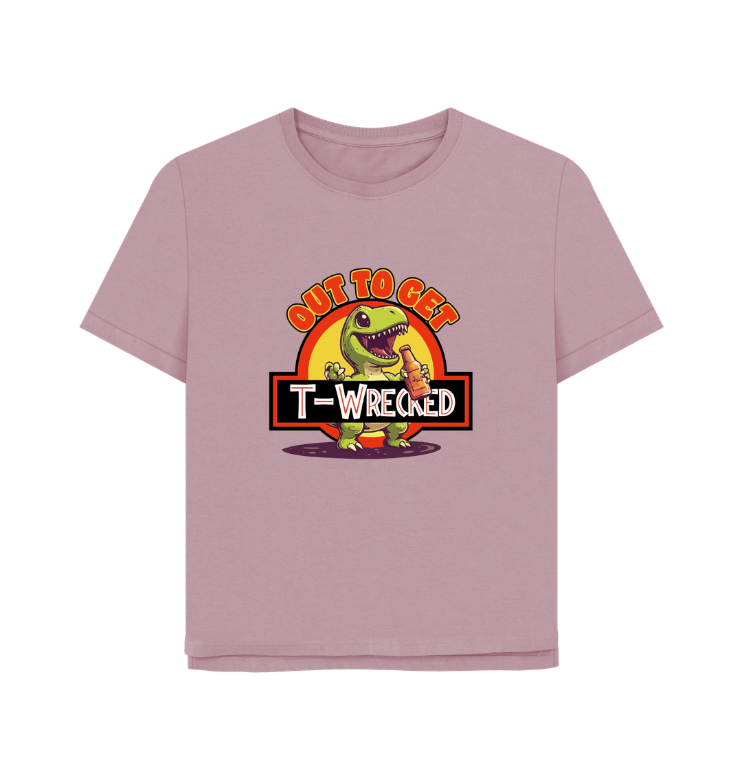 Mauve T-Wrecked Women's Relaxed Fit T-shirt