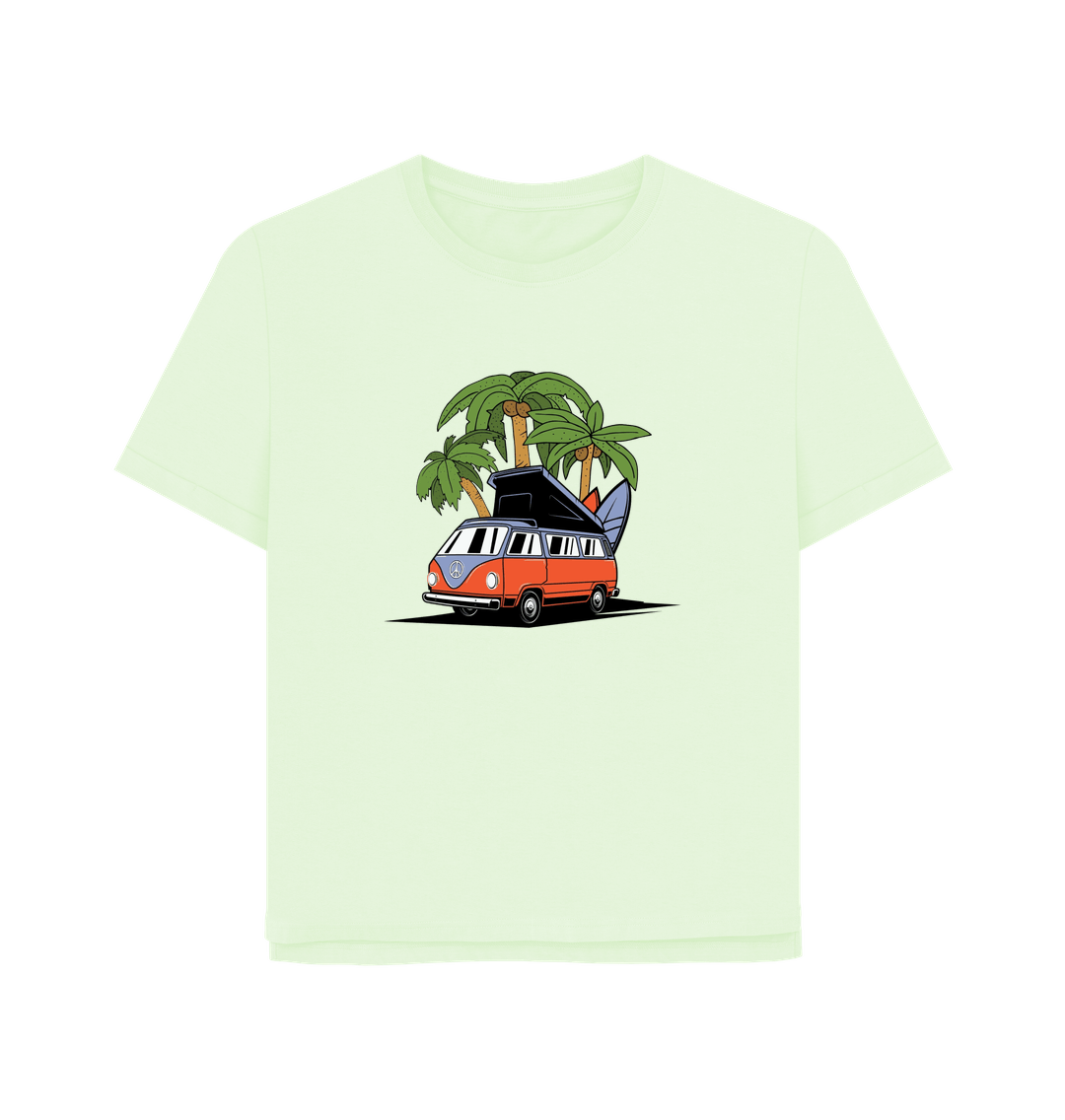 Pastel Green Campervan Women's Relaxed Fit T-shirt