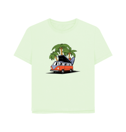 Pastel Green Campervan Women's Relaxed Fit T-shirt