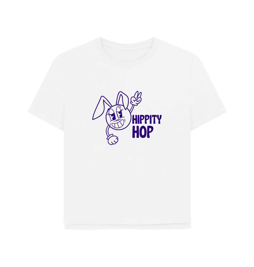 White Hippety Hop Women's Relaxed Fit T-shirt