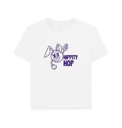 White Hippety Hop Women's Relaxed Fit T-shirt