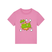 pink funny slogan t-shirt with 'alexa skip to bedtime'