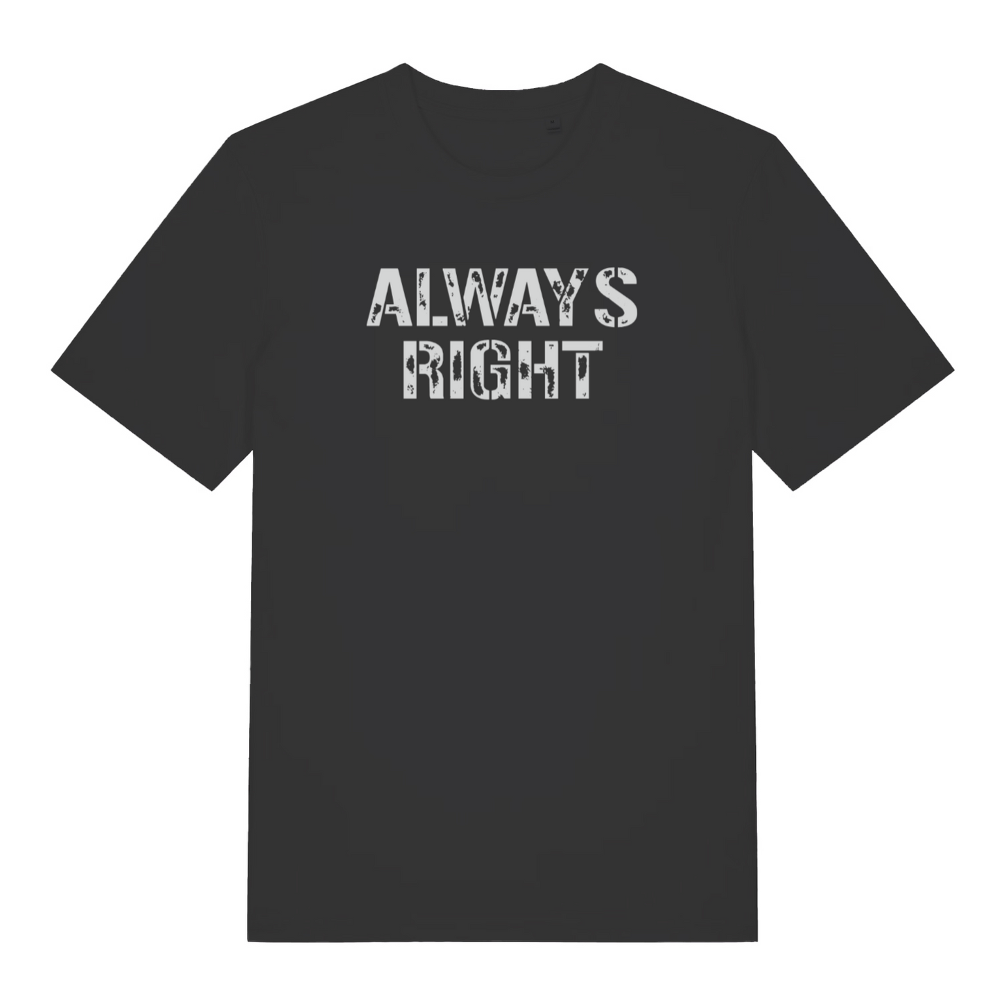 black women's matching t-shirt with the slogan 'always right'