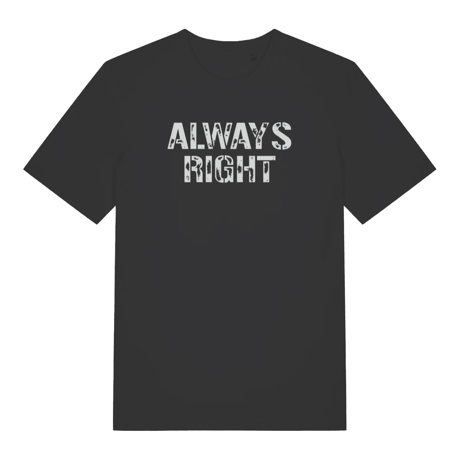 black women's matching t-shirt with the slogan 'always right'