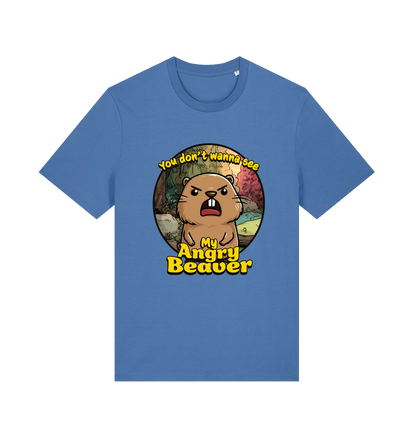 Blue Animal T-shirt with the graphic of a beaver