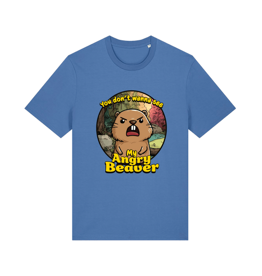Blue Animal T-shirt with the graphic of a beaver