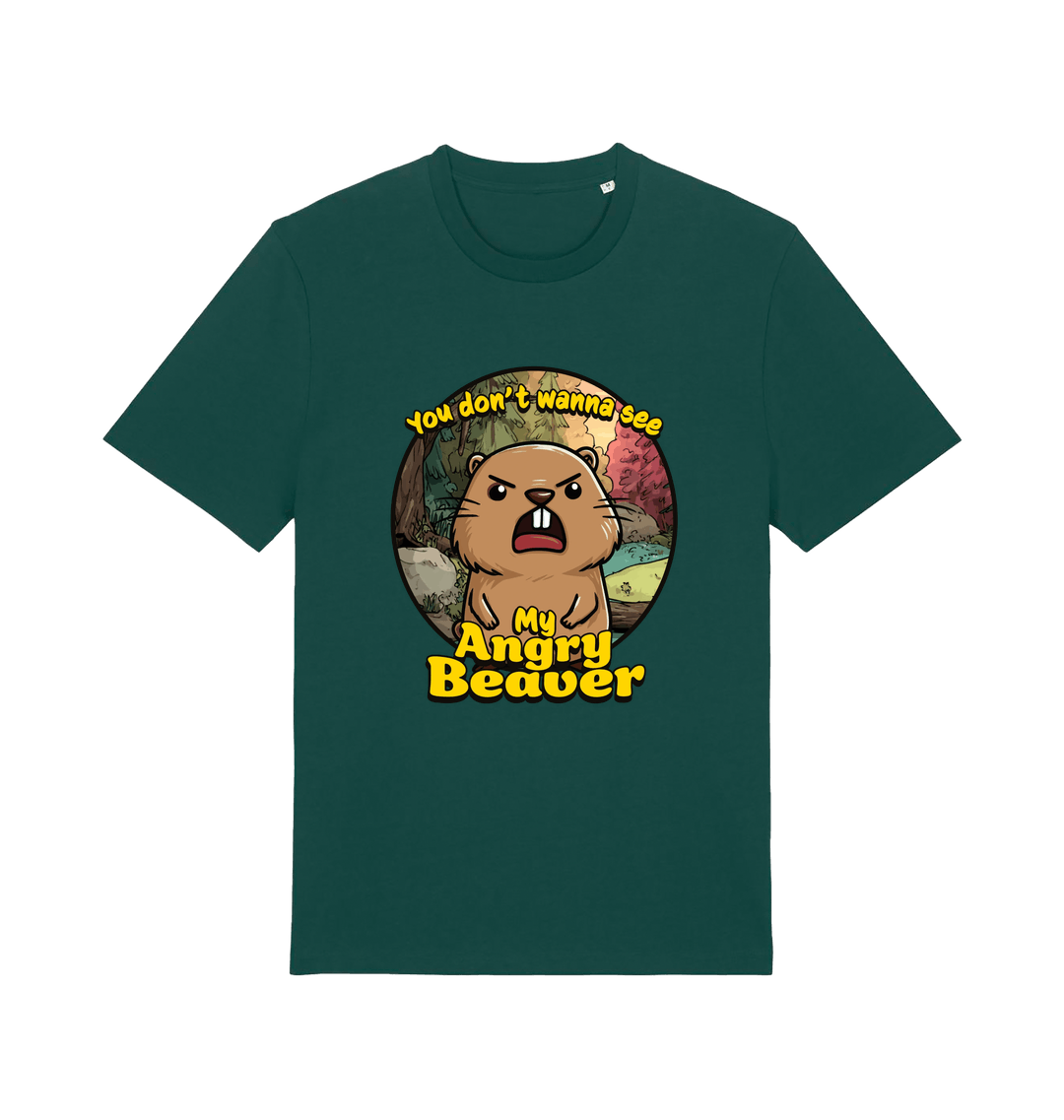  Green Animal T-shirt with the graphic of a beaver