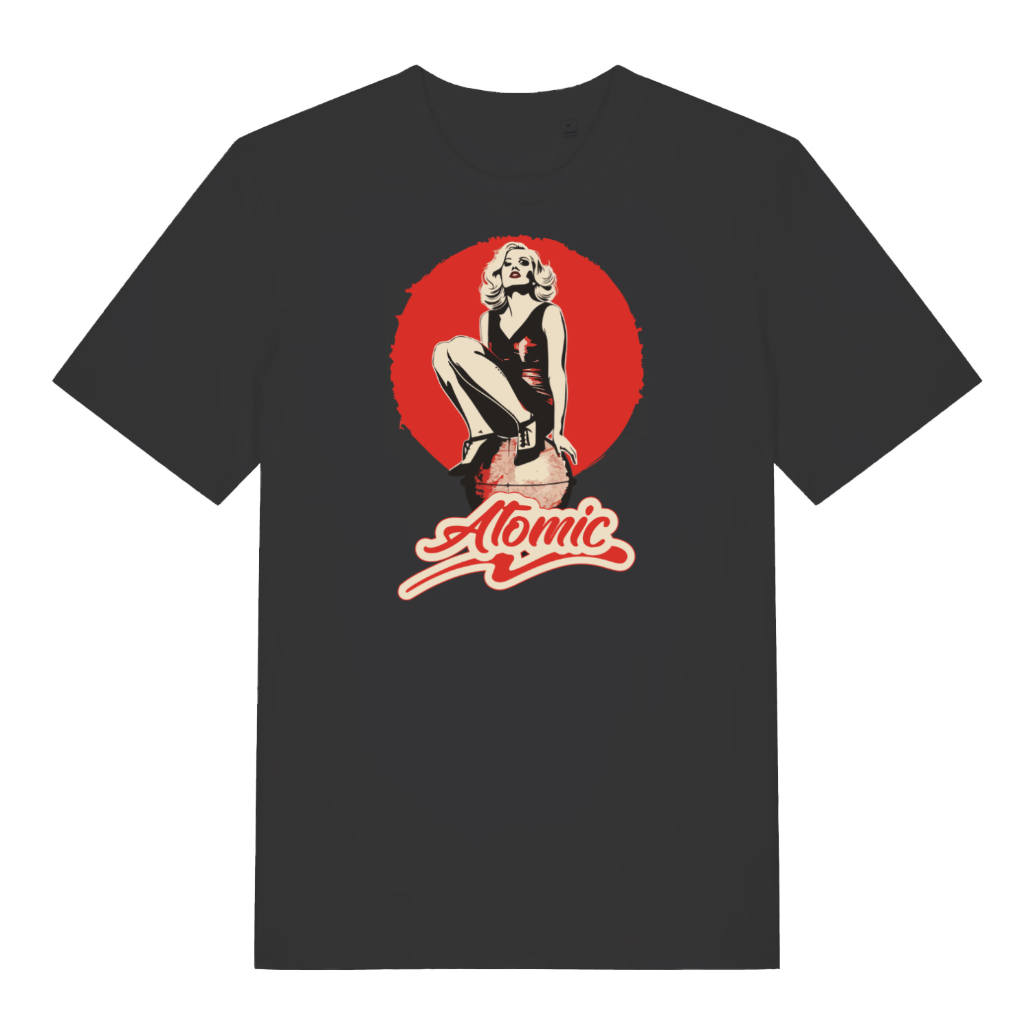 black music t-shirt with a graphic that is inspired by the iconic band blondie