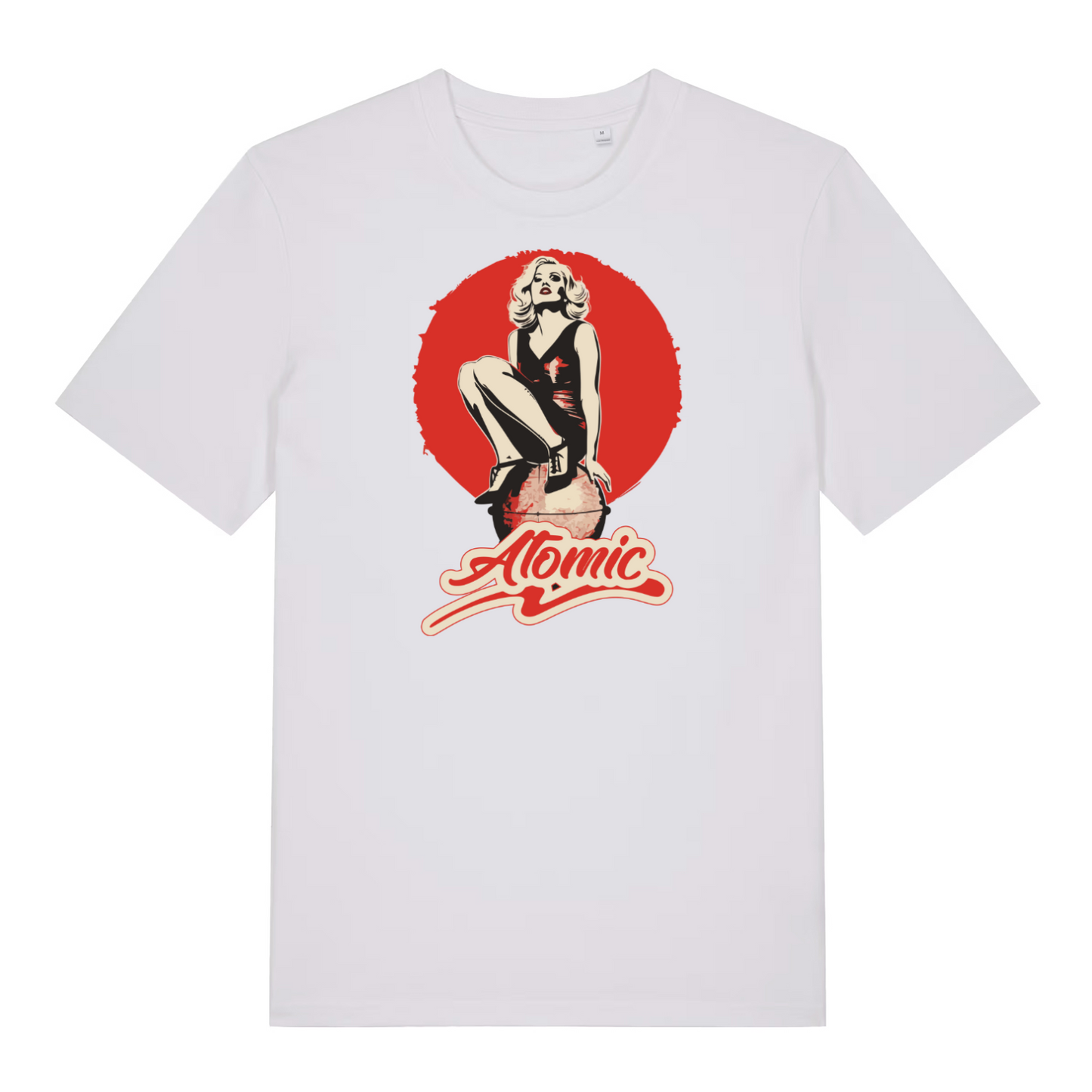 white music t-shirt with a graphic that is inspired by the iconic band blondie