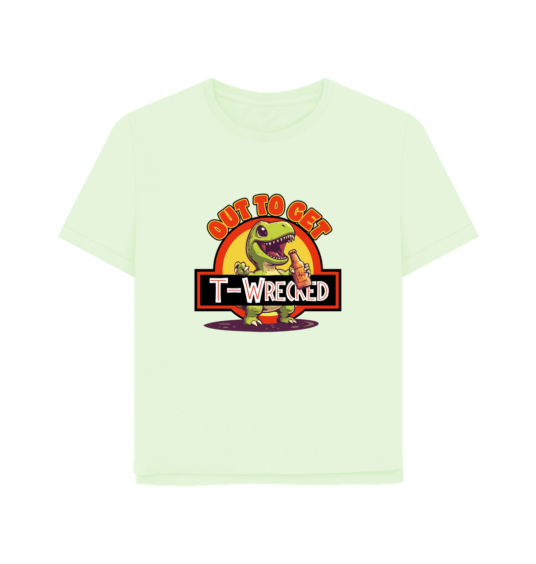 Pastel Green T-Wrecked Women's Relaxed Fit T-shirt