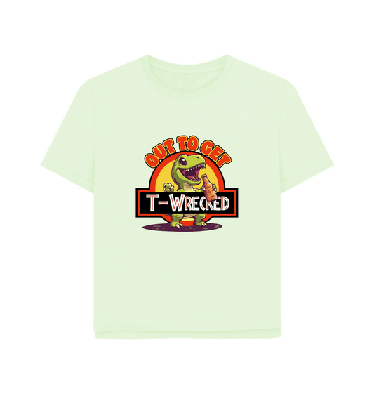 Pastel Green T-Wrecked Women's Relaxed Fit T-shirt