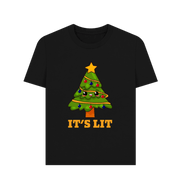 Black It's Lit Women's Christmas T-shirt