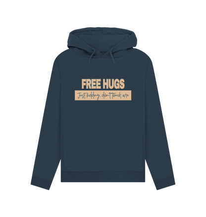 Navy Blue Free Hugs Women's Hoodie