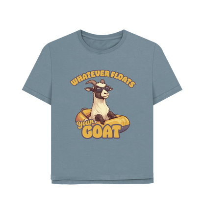 Stone Blue Floats Your Goat Women's Relaxed Fit T-shirt