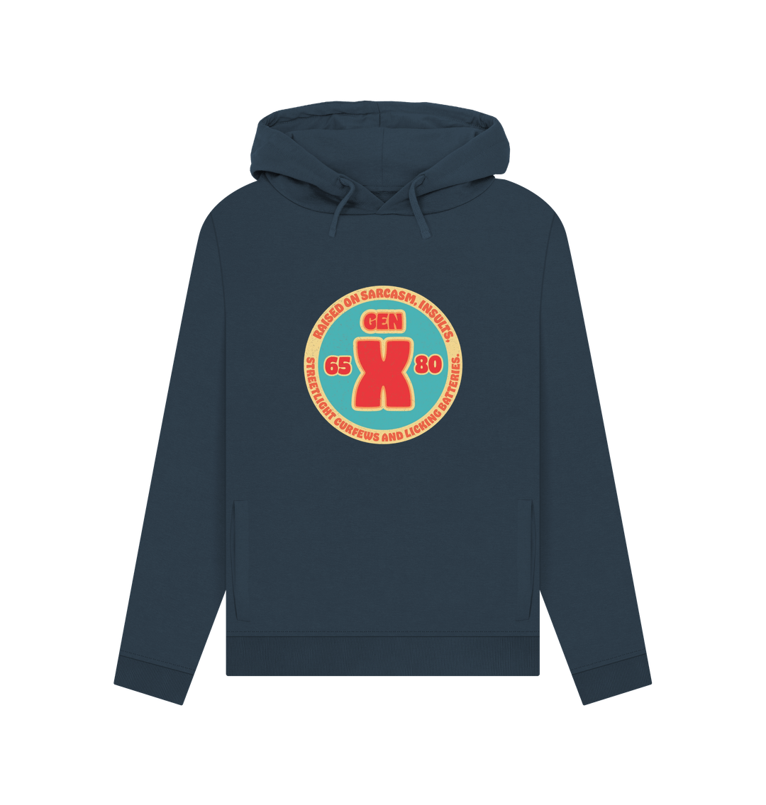 Navy Blue Gen X Women's Hoodie