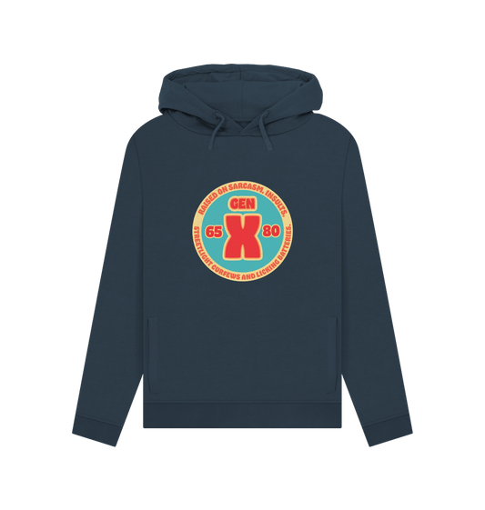 Navy Blue Gen X Women's Hoodie