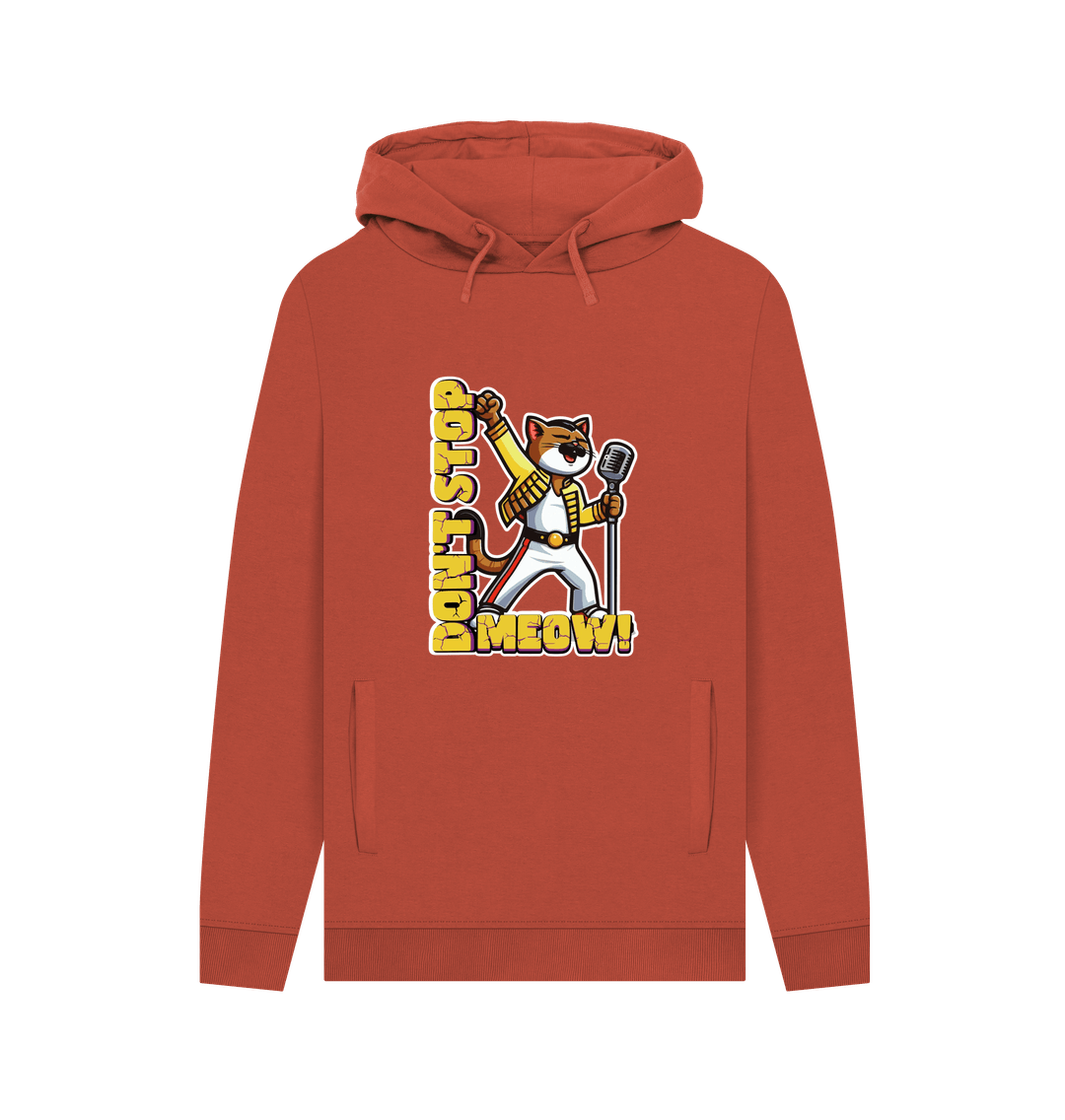 Rust Don't Stop Meow Men's Hoodie
