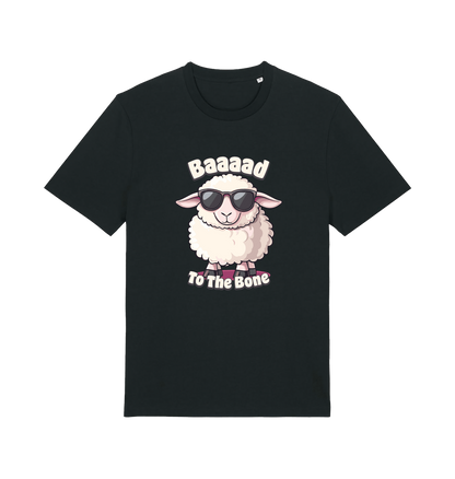 black animal tee with the graphic of a sheep