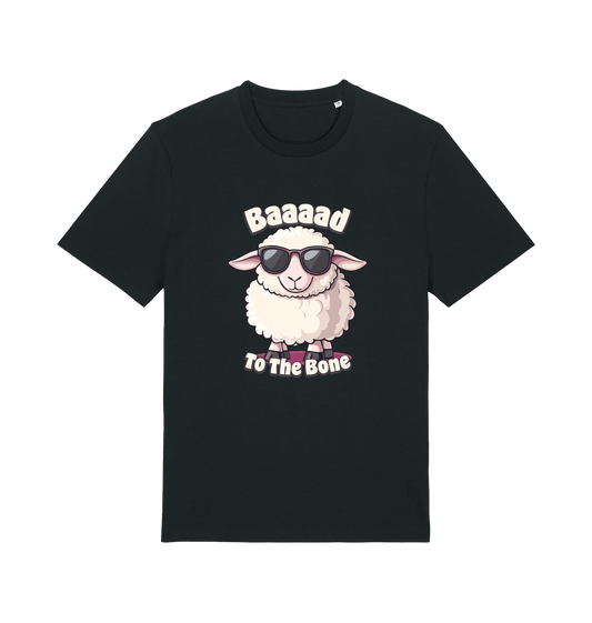 black animal tee with the graphic of a sheep