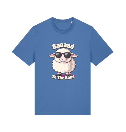 Blue animal tee with the graphic of a sheep