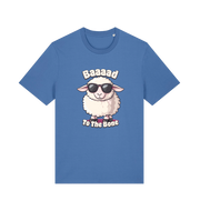 Blue animal tee with the graphic of a sheep