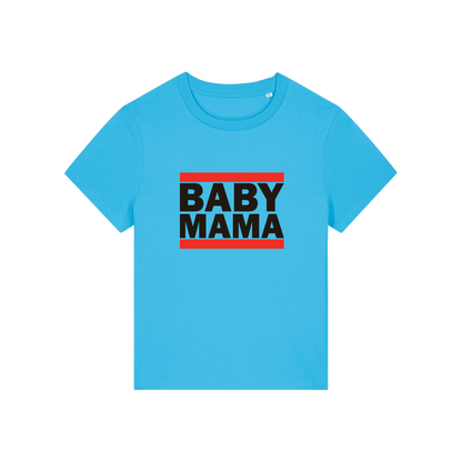 blue mum t-shirt with the slogan 'baby mama'
