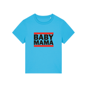 blue mum t-shirt with the slogan 'baby mama'