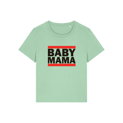 green mum t-shirt with the slogan 'baby mama'