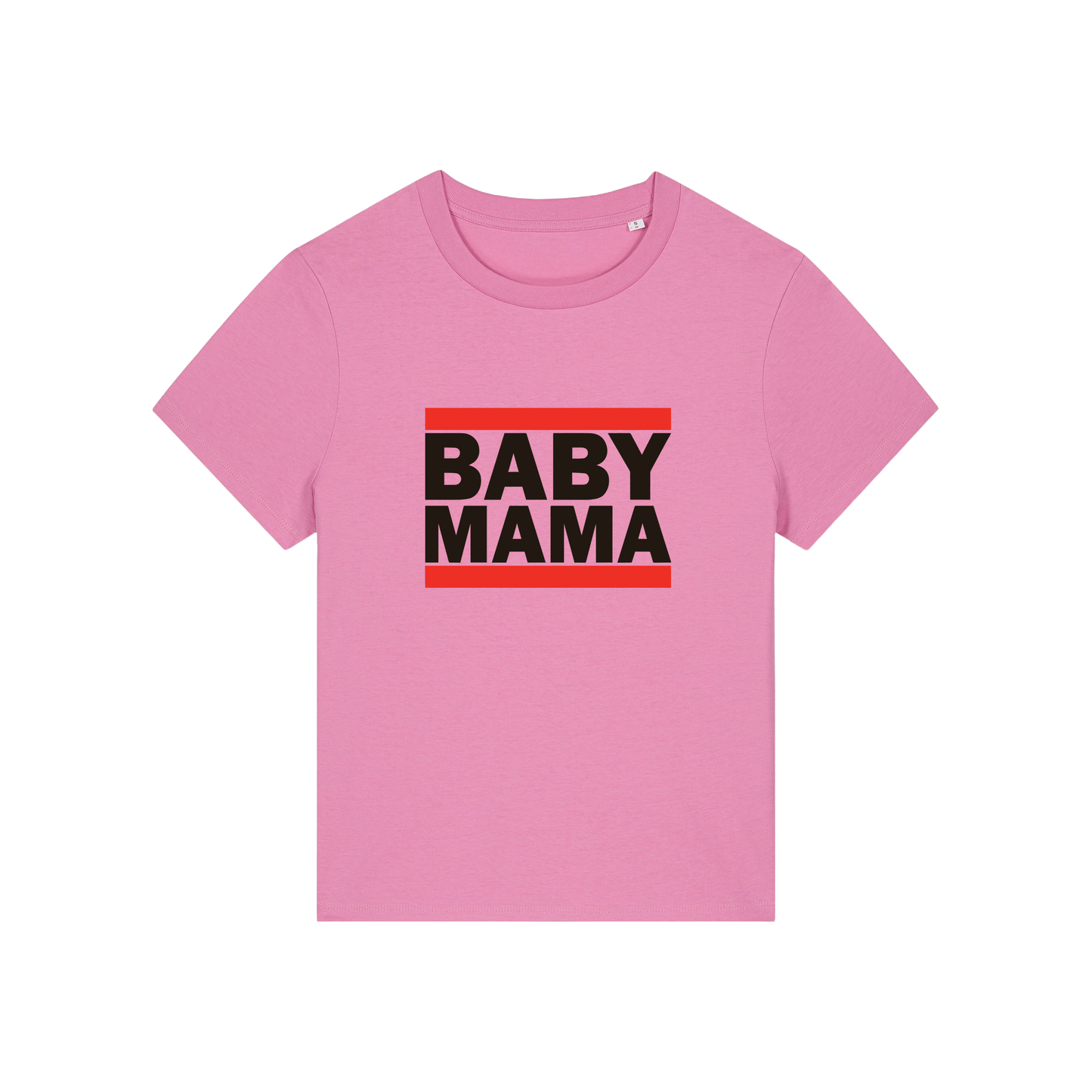 pink mum t-shirt with the slogan 'baby mama'