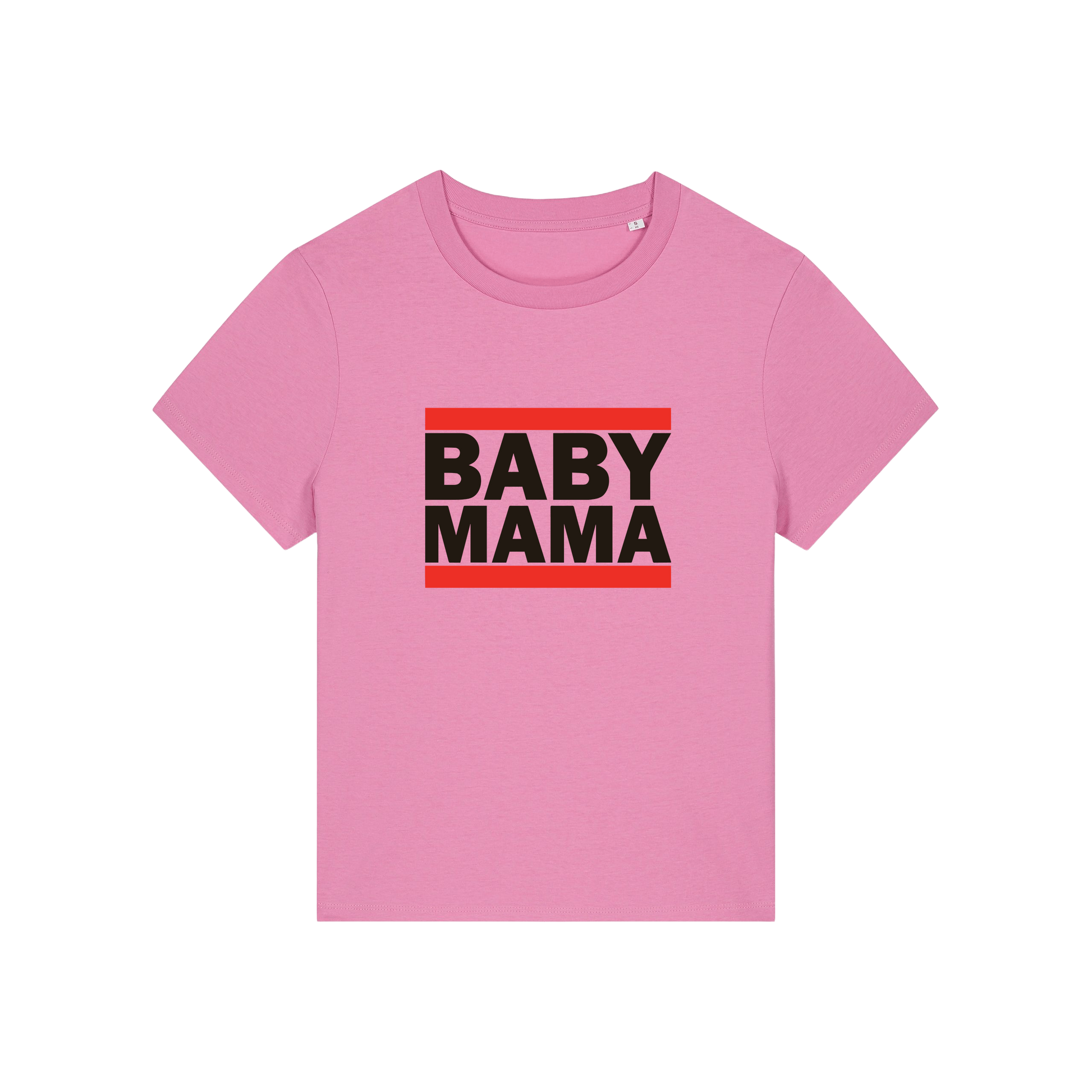 pink mum t-shirt with the slogan 'baby mama'