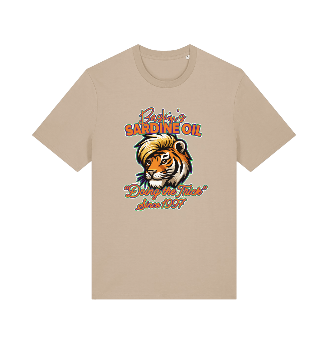 Sand funny t-shirt with a graphic of a tiger inspired by the tiger king