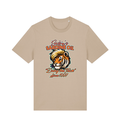 Sand funny t-shirt with a graphic of a tiger inspired by the tiger king