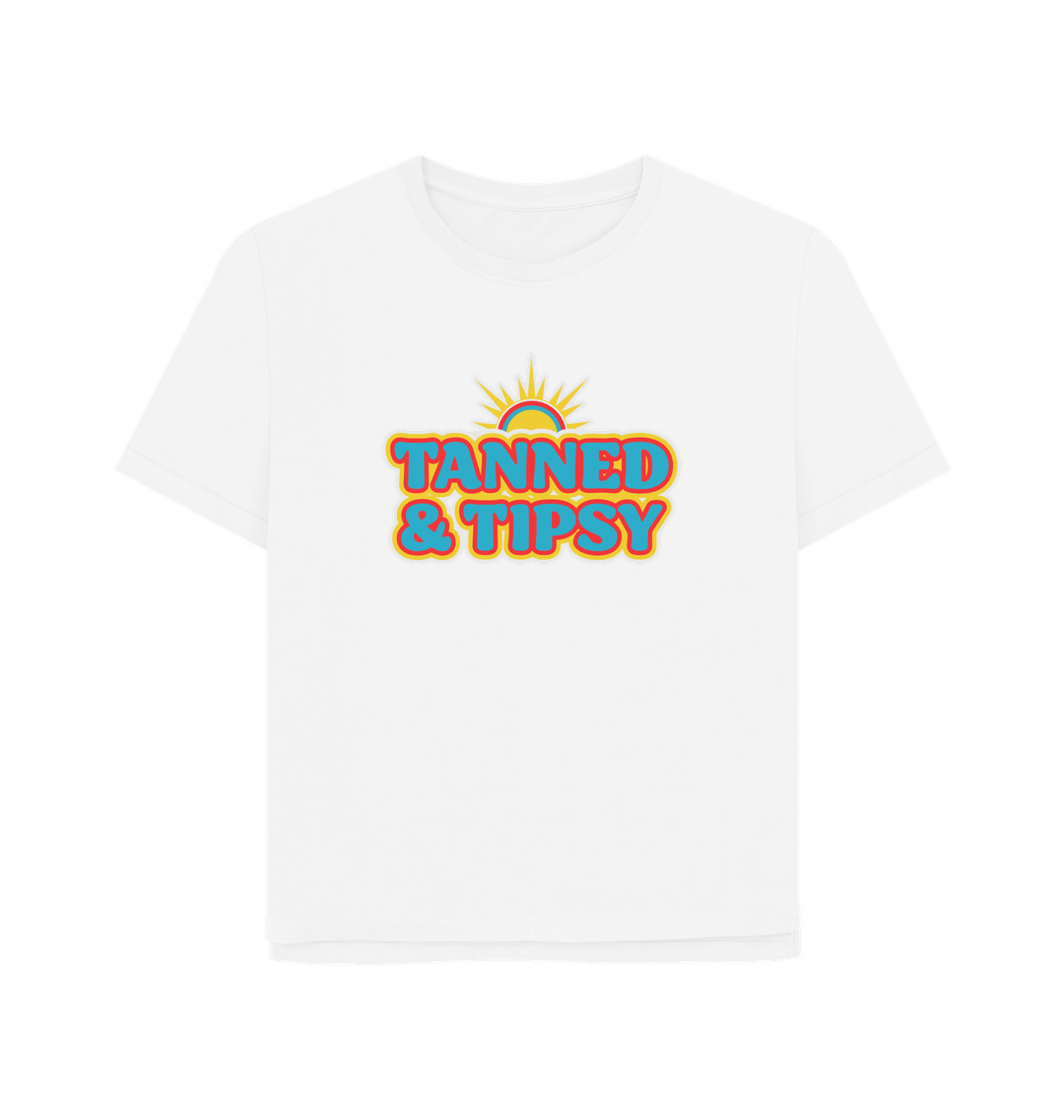 White Tanned And Tipsy Women's Relaxed Fit T-shirt