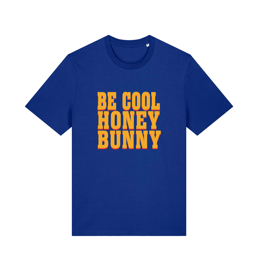Blue slogan t-shirt inspired by the cult classic film pulp fiction