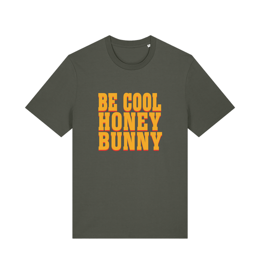 khaki slogan t-shirt inspired by the cult classic film pulp fiction