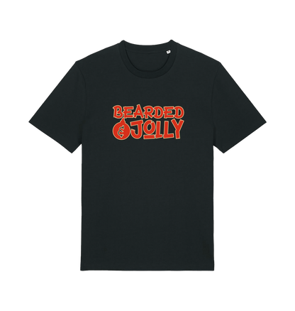 Black christmas t-shirt with 'Bearded Jolly' text 