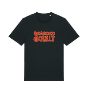 Black christmas t-shirt with 'Bearded Jolly' text 