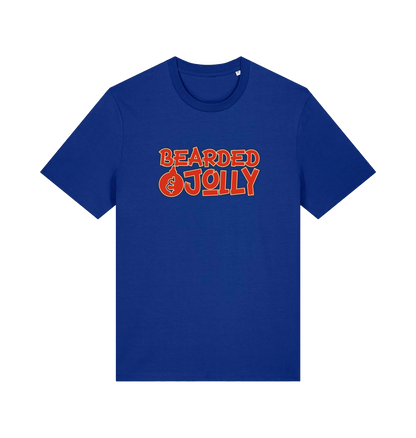 Blue christmas t-shirt with 'Bearded Jolly' text 