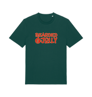 green christmas t-shirt with 'Bearded Jolly' text 